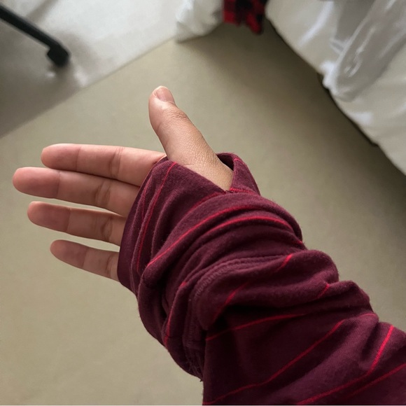 Red Striped Athleta Turtleneck - Picture 3 of 4